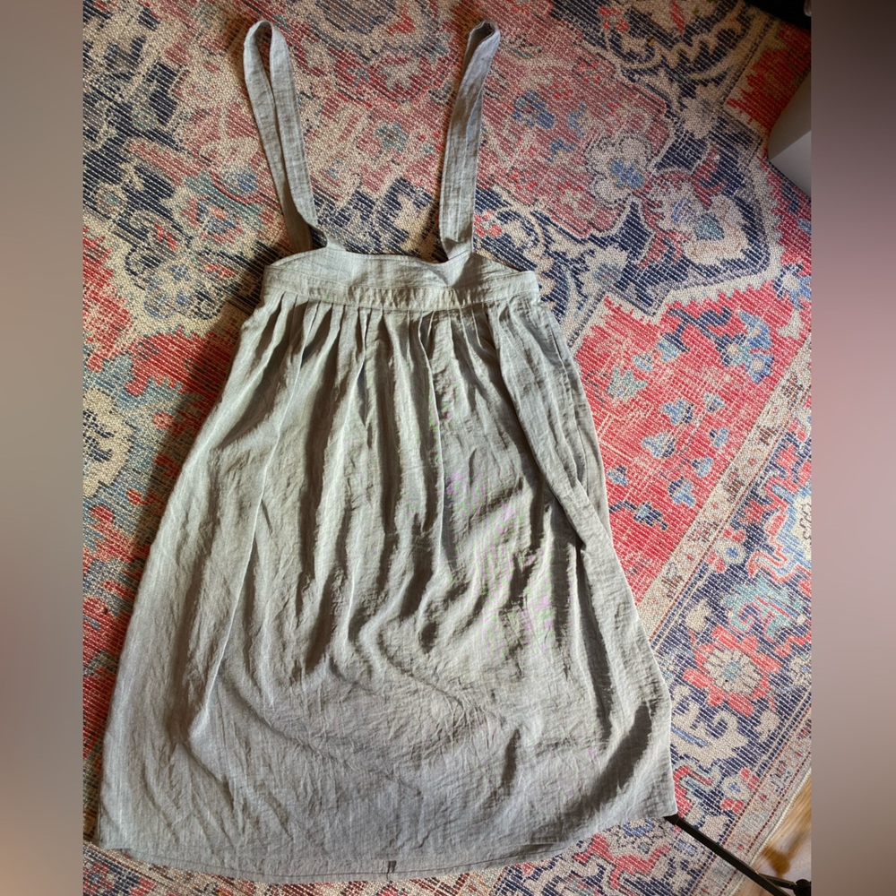 Overall skirt, light grey denim large NWT